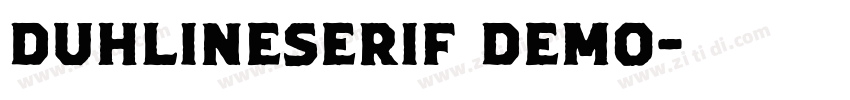 DuhlineSerif Demo字体转换